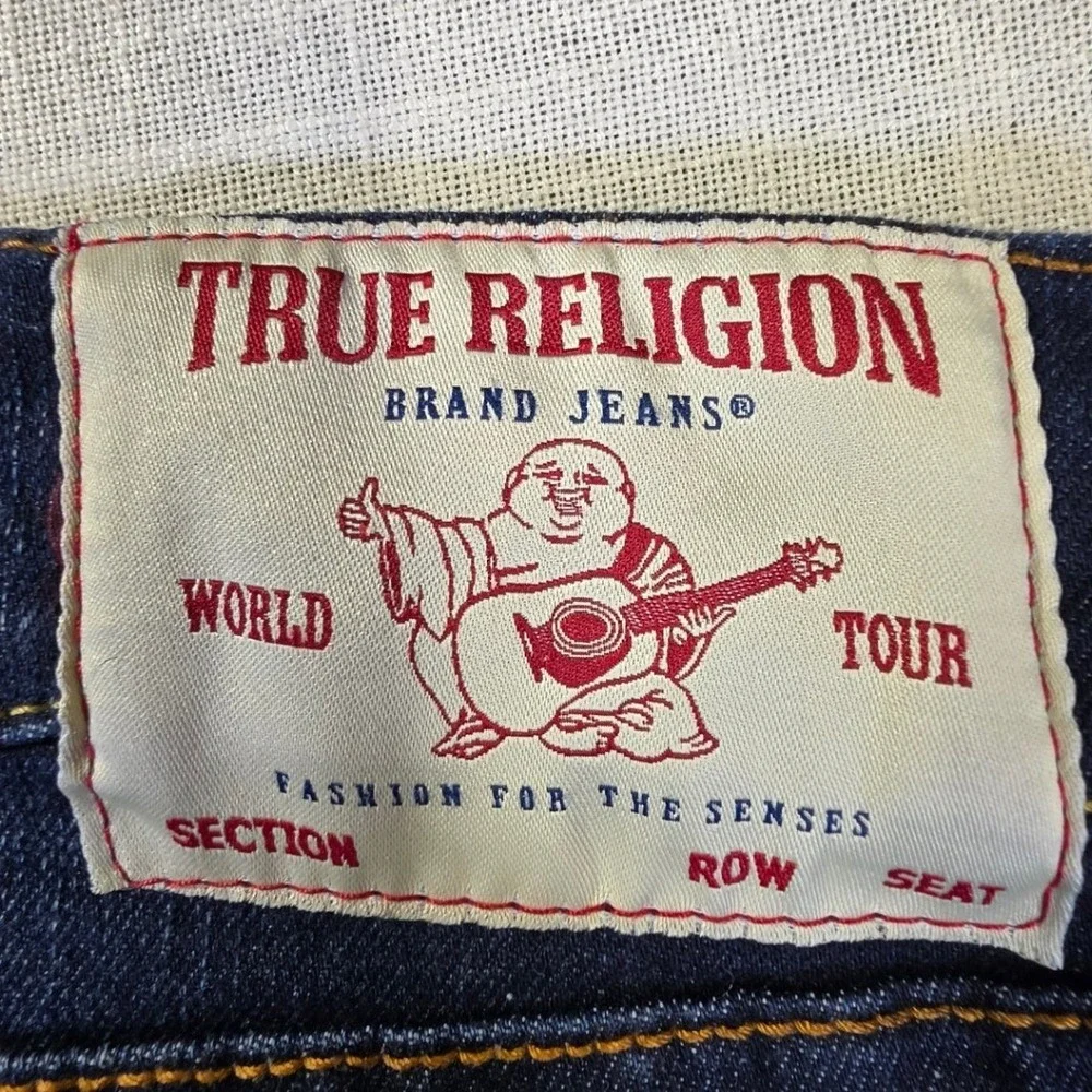 True Religion Rocco Relaxed Skinny Jeans Dark Wash Muddy Waters 46 105457 Mens